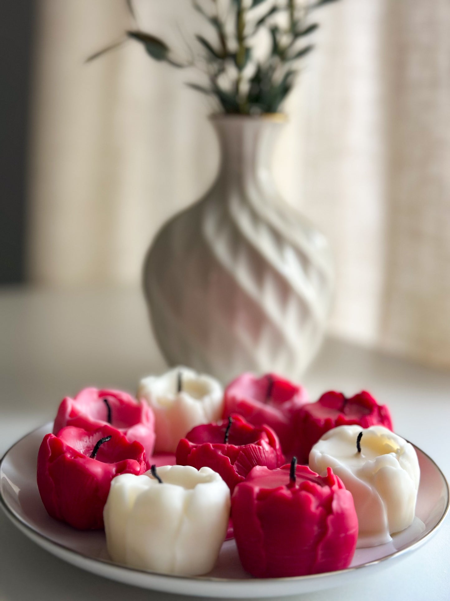 Mini Flower Candle - set of 6