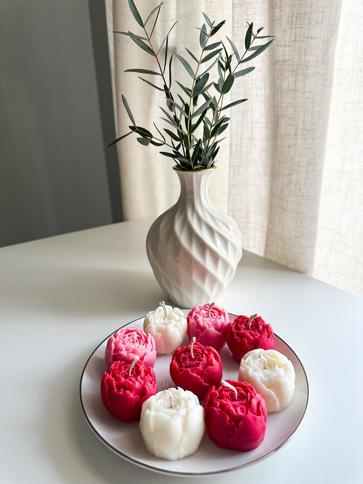 Mini Flower Candle - set of 6