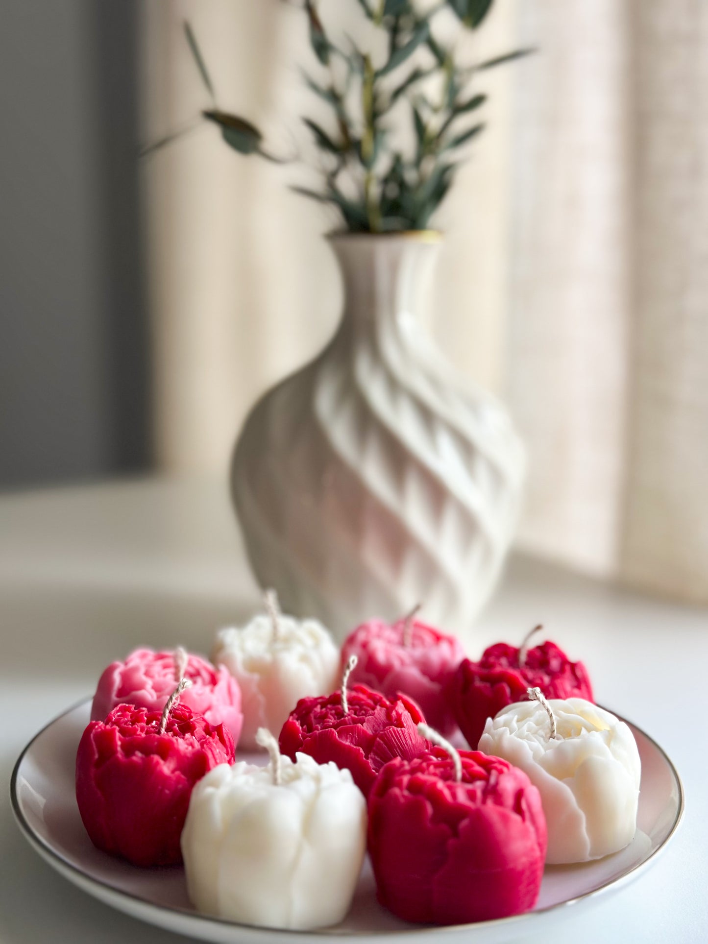 Mini Flower Candle - set of 6