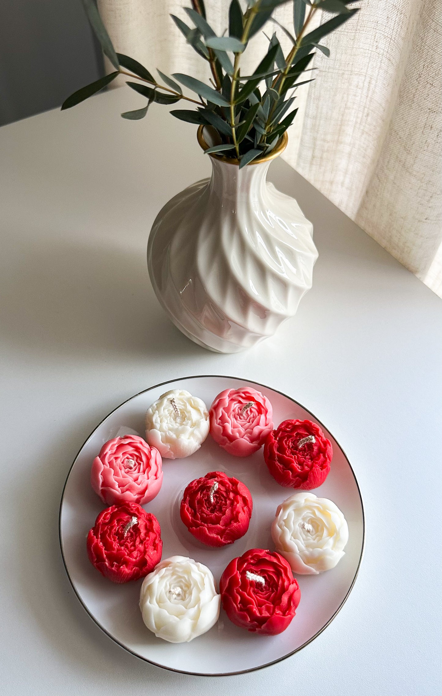 Mini Flower Candle - set of 6