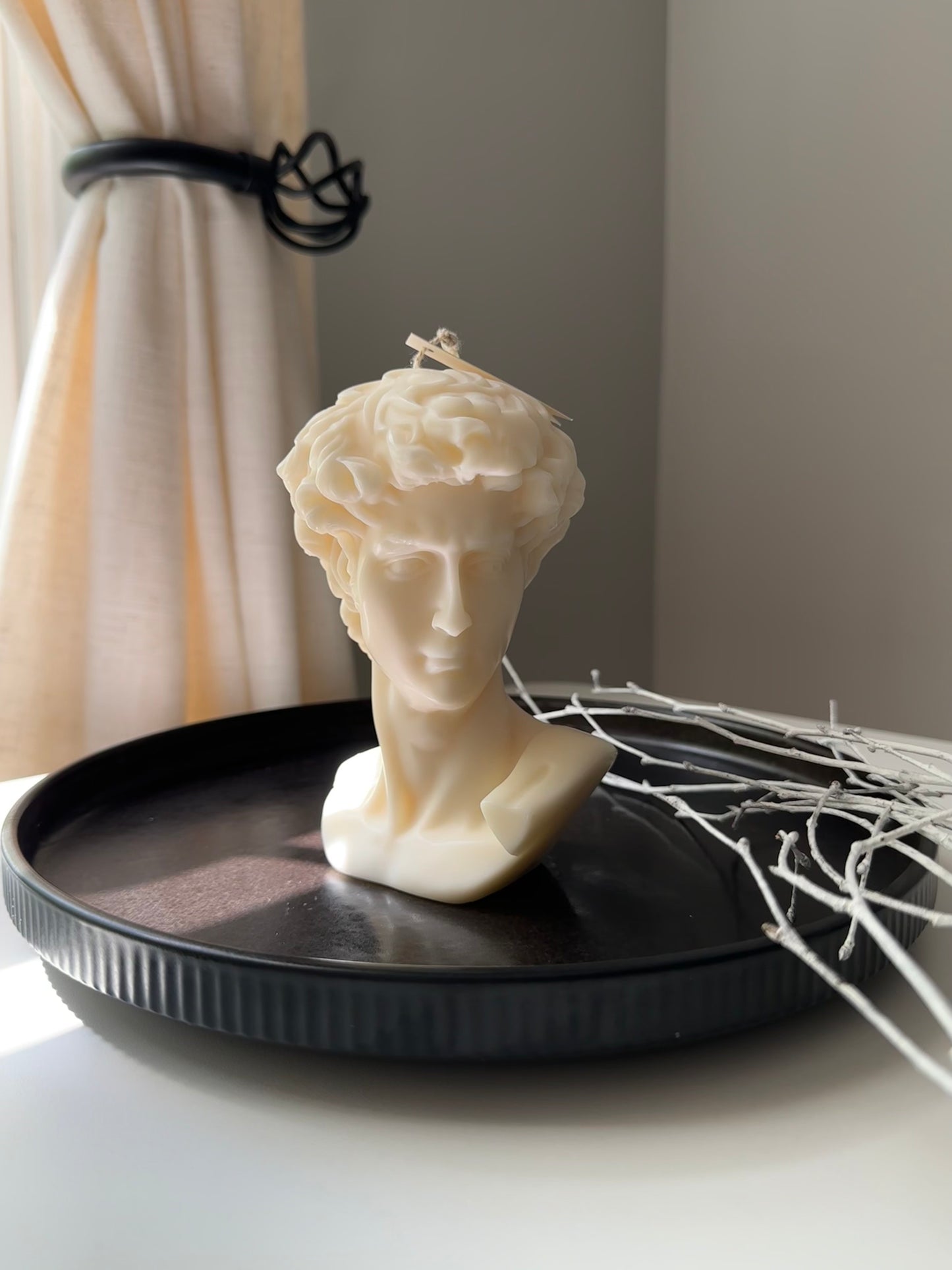 David Statue Candle